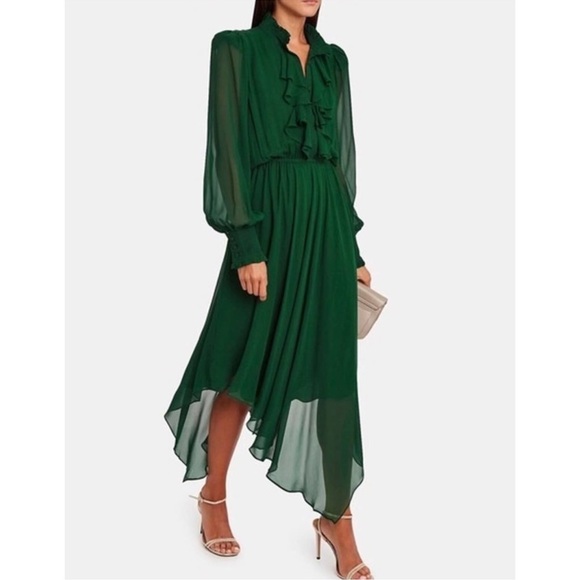 NWT Divine Heritage (revolve) silk ruffled dress - Picture 8 of 8